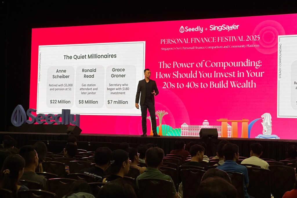 Thomas Chua giving the keynote at Seedly Personal Finance Festival 2025